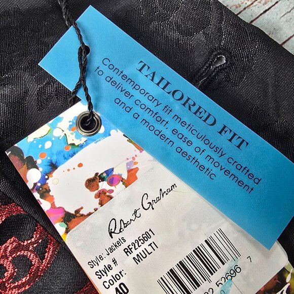 Robert Graham Men's 40 Leave A Comet Embroidered Sportcoat Limited Edition - Picture 5 of 15